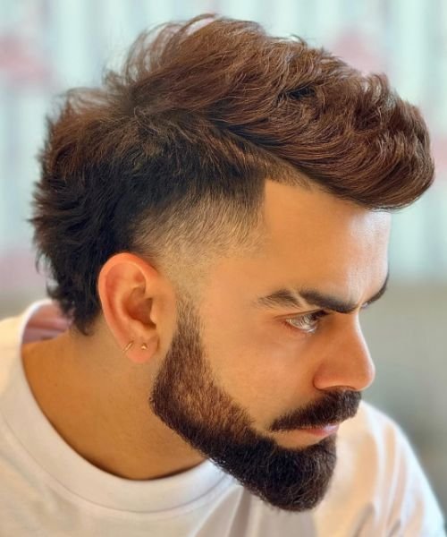 Virat kohali hair cutting photo